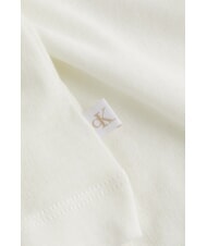 CALVIN KLEIN CK JEANS Suéter de algodón con cuello redondo marfil - Suéteres de mujer - 3