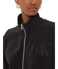 CALVIN KLEIN CK JEANS Sudadera de cuello alto con cremallera completa ck negro - Sudaderas de mujer - 3