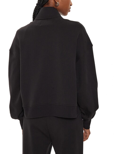 CK JEANS Sudadera de cuello alto con cremallera completa ck negro - Sudaderas de mujer
