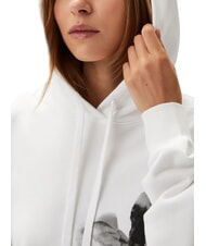 CALVIN KLEIN CK JEANS Sudadera con estampado blanco brillante - Sudaderas de mujer - 3