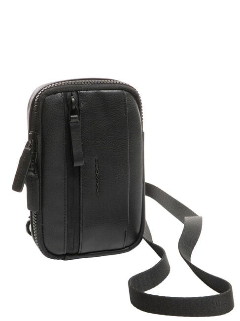 CHARLIE Bolso de cuero negro - Bandoleras Hombre