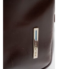 PIQUADRO BLUE SQUARE Monedero de cuero CAOBA - Carteras Hombre - 3