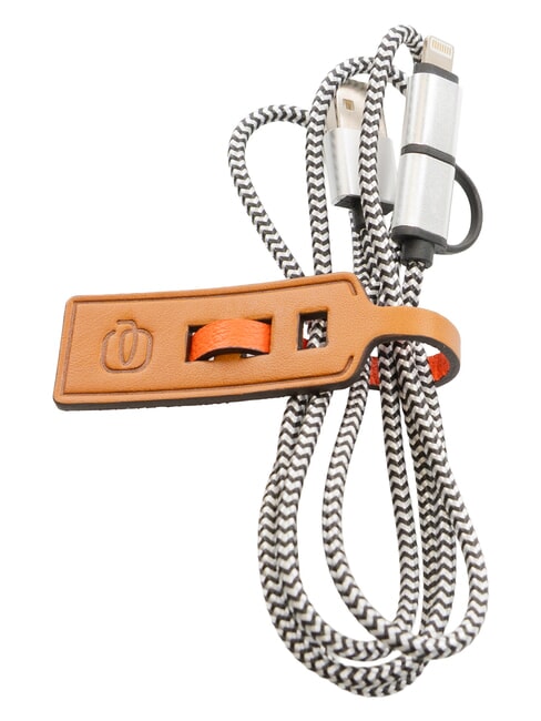 BAGMOTIC Brida de cuero con cable USB Cuero / Rojo - Accesorios de viaje