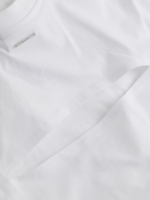 CK Camiseta de manga corta con espalda recortada blanco brillante - camiseta