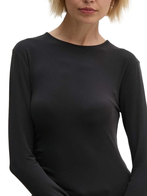 CK JEANS Camiseta de manga larga con cuello redondo ck negro - camiseta