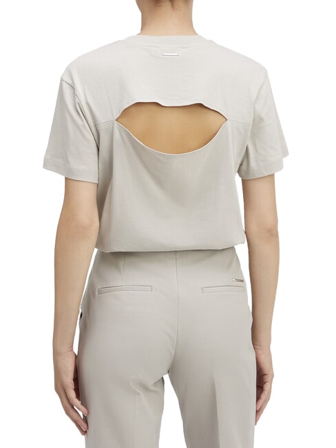 CK Camiseta de manga corta con espalda recortada guijarro de arena - camiseta