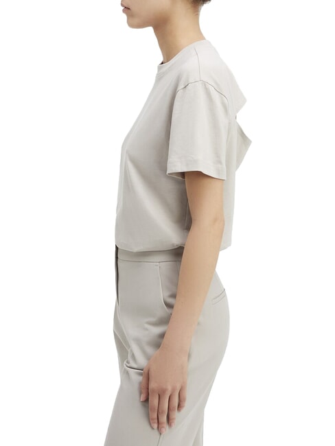 CK Camiseta de manga corta con espalda recortada guijarro de arena - camiseta