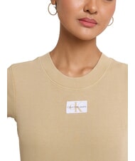 CALVIN KLEIN CK JEANS Camiseta corta de manga corta caqui pálido - camiseta - 4