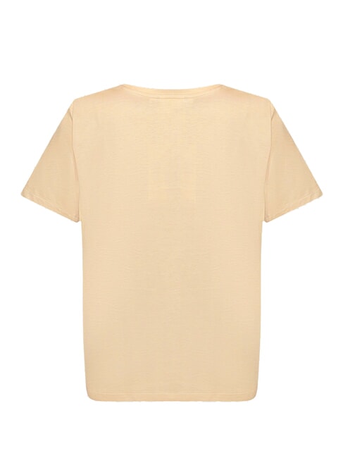 CK Camiseta de manga corta con cuello redondo caf&eacute; helado - camiseta