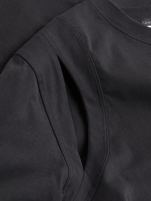 CK Camiseta de manga corta con corte ck negro - camiseta