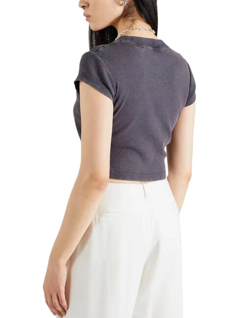 CK JEANS Camiseta corta de manga corta lavado negro - camiseta