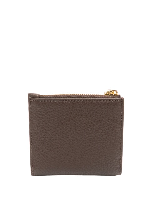 METALLIC SOFT Cartera mini de piel morena - Carteras Mujer