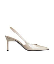 CALVIN KLEIN CK Zapatos de tacón de cuero con tira trasera beige piedra - Zapatos Mujer - 2