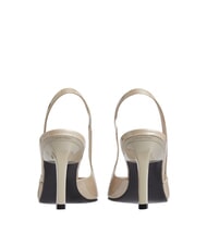 CALVIN KLEIN CK Zapatos de tacón de cuero con tira trasera beige piedra - Zapatos Mujer - 4