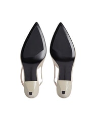 CALVIN KLEIN CK Zapatos de tacón de cuero con tira trasera beige piedra - Zapatos Mujer - 5