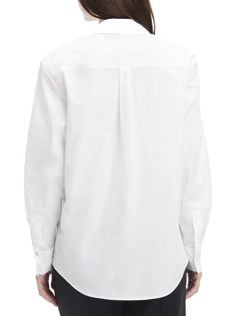 CK Camisa de manga larga de corte relajado blanco brillante - Camisas