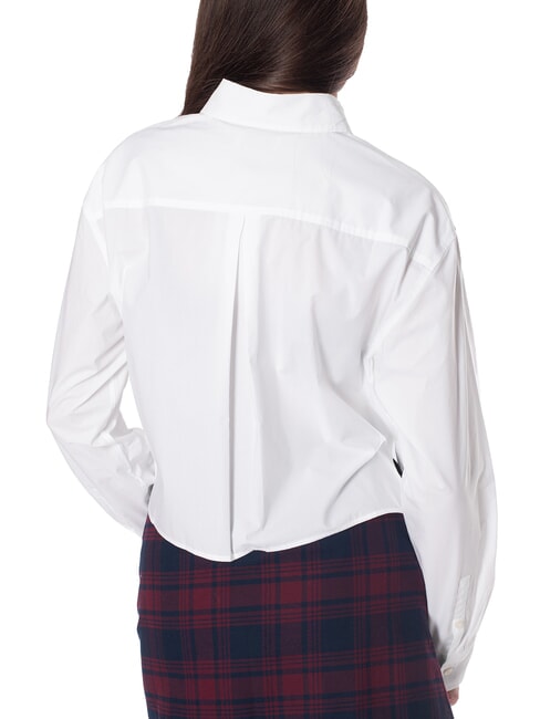 CK JEANS Camisa de algodón de manga corta y larga blanco brillante - Camisas