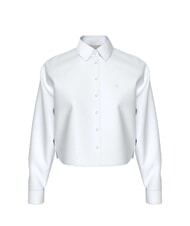 CALVIN KLEIN CK JEANS Camisa de algodón de manga corta y larga blanco brillante - Camisas - 3