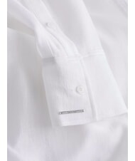 CALVIN KLEIN CK Camisa transparente de corte extragrande blanco brillante - Camisas - 6