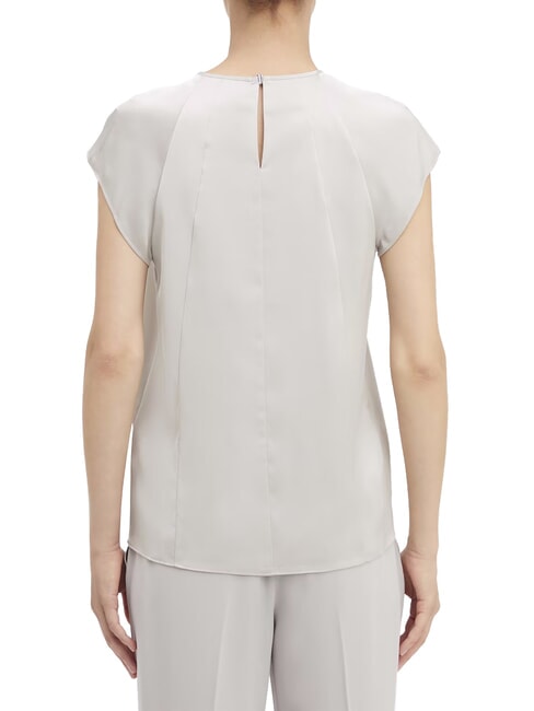 CK Camisa de satén de manga corta guijarro de arena - Camisas