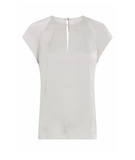 CALVIN KLEIN CK Camisa de satén de manga corta guijarro de arena - Camisas - 4