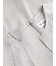 CALVIN KLEIN CK Camisa de satén de manga corta guijarro de arena - Camisas - 6