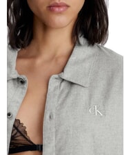CALVIN KLEIN CK Camisa de pijama de franela brezo gris - Pijamas de mujer - 3