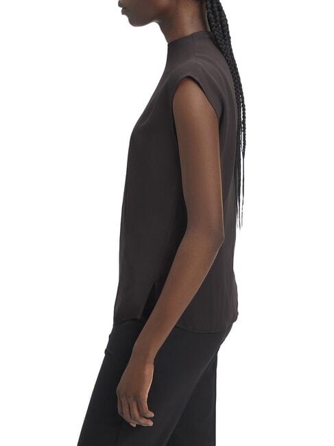 CK Camisa blusa de viscosa de manga corta ck negro - Camisas