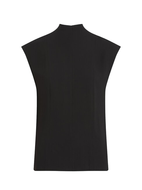 CK Camisa blusa de viscosa de manga corta ck negro - Camisas