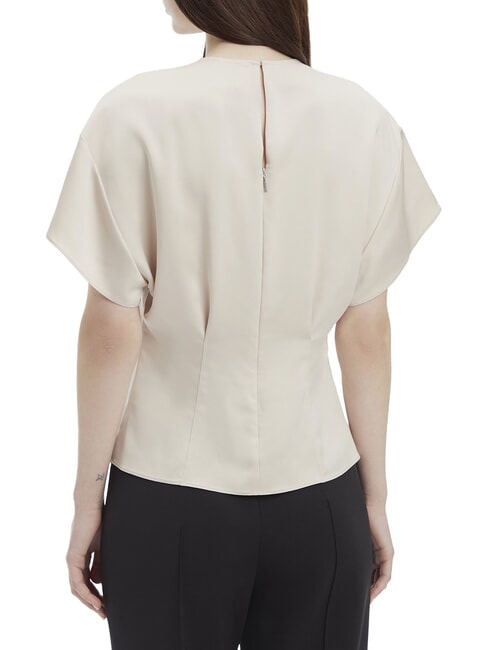 CK Camisa de satén de manga corta mañana gris - Camisas