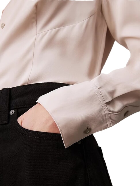 CK Camisa de viscosa de manga larga mañana gris - Camisas