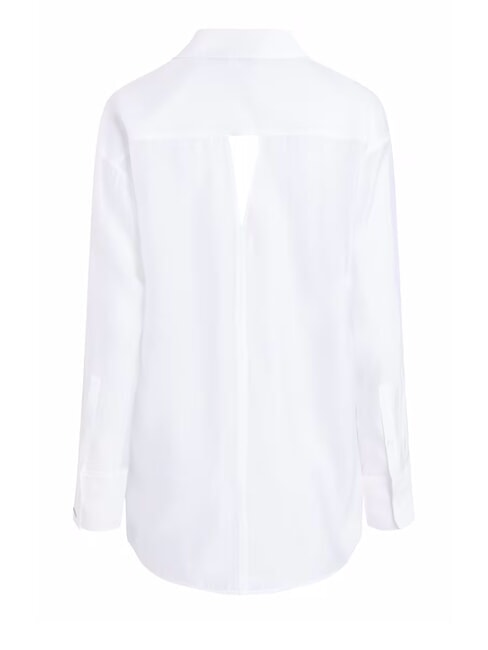 CK Camisa transparente de corte extragrande blanco brillante - Camisas