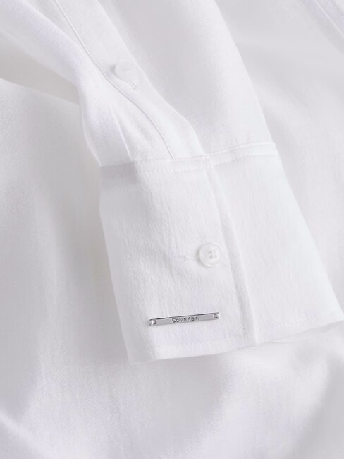 CK Camisa transparente de corte extragrande blanco brillante - Camisas