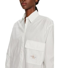 CALVIN KLEIN CK JEANS Camisa de manga larga de gran tamaño blanco brillante - Camisas - 3