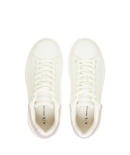 ARMANI EXCHANGE SUPER MINI-TUMBLED Zapatillas blanco roto + rosa pálido - Zapatos Mujer - 4