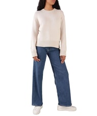 CALVIN KLEIN CK Su&eacute;ter de cuello redondo de corte relajado ma&ntilde;ana gris - Su&eacute;teres de mujer - 4