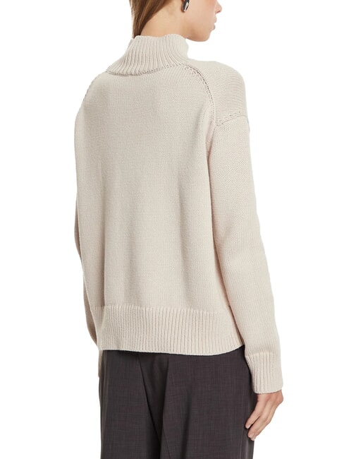CK Suéter de cuello alto de corte relajado mañana gris - Suéteres de mujer