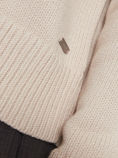 CK Suéter de cuello alto de corte relajado mañana gris - Suéteres de mujer