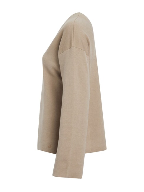 CK Suéter de cuello en V con mangas anchas ánfora - Suéteres de mujer