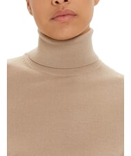 CALVIN KLEIN CK Suéter de cuello alto de lana de corte entallado ánfora - Suéteres de mujer - 3