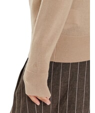 CALVIN KLEIN CK Suéter de cuello alto de lana de corte entallado ánfora - Suéteres de mujer - 4