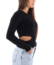 CALVIN KLEIN CK JEANS Suéter con corte lateral ck negro - Suéteres de mujer - 3