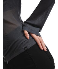 CALVIN KLEIN CK JEANS Su&eacute;ter de cuello redondo transparente &eacute;bano - Su&eacute;teres de mujer - 4