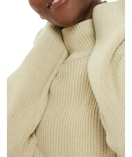 CALVIN KLEIN CK JEANS Su&eacute;ter de cuello alto de algod&oacute;n de corte relajado pel&iacute;cano - Su&eacute;teres de mujer - 3