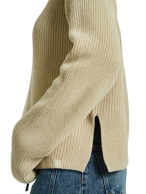 CK JEANS Su&eacute;ter de cuello alto de algod&oacute;n de corte relajado pel&iacute;cano - Su&eacute;teres de mujer