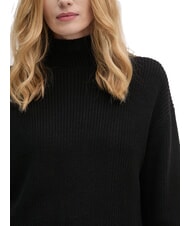 CALVIN KLEIN CK JEANS Suéter de cuello alto de algodón de corte relajado ck negro - Suéteres de mujer - 3