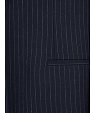 CALVIN KLEIN CK Chaqueta blazer de raya diplomática cielo nocturno / franja gris matutina - Chaquetas de mujer - 6