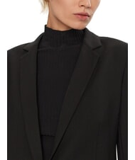 CALVIN KLEIN CK Chaqueta blazer de mezcla de lana con un botón ck negro - Chaquetas de mujer - 3