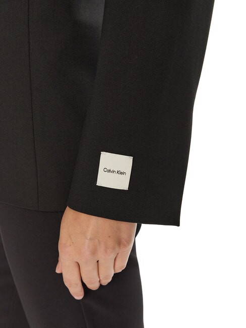 CK Chaqueta blazer de mezcla de lana con un botón ck negro - Chaquetas de mujer