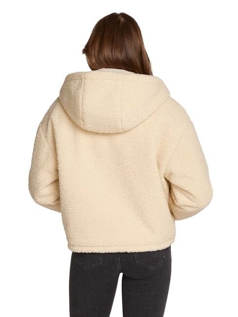 CK JEANS Chaqueta polar con capucha y cremallera completa neblina del puerto - Chaquetas de mujer